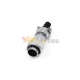Male Plug 9pin IP65 Plug with Straight cable cable Clamping plates WF16 TI Plug Waterproof Connector