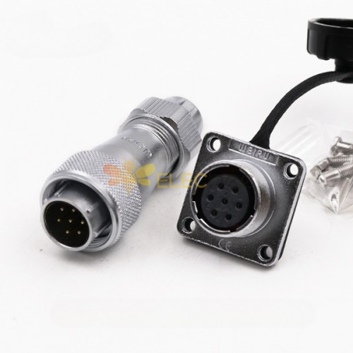 Male Plug and Female Jack Connector 7pin Straight TE+Z WF16 Circular Waterproof Connector