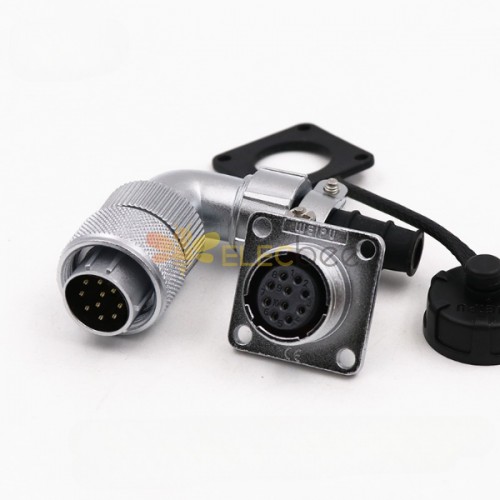 Male Plug and Female Socket WF16/10pin Connector Right Angle TV/Z Aviation Circular Connector