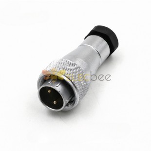 Male Plug TA WF16-2pin IP65 Plug with plastic Clamping-nut Waterproof Connector