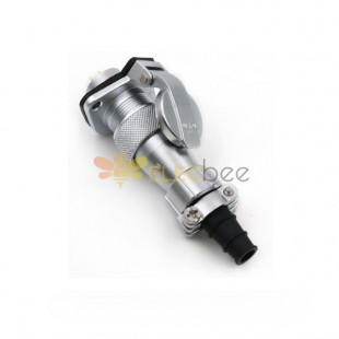 WF16/3pin TI+ZG Male Plug and Female Socket with Cap Panel Mount Flange Jack Waterproof Connector