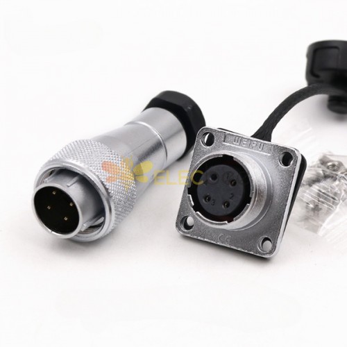 WF16 4pin TA/Z Straight Waterproof Connector Male Plug and Square Female Socket Connector