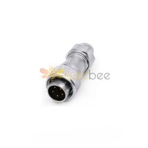 WF16/5pin Straight Plug TE Male Plug with metal clamping-nut Aviation Connector