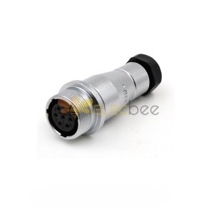 WF16/7pin Straight Jack with plastic clamping-nut Female ZA Receptacle Aviation Connector