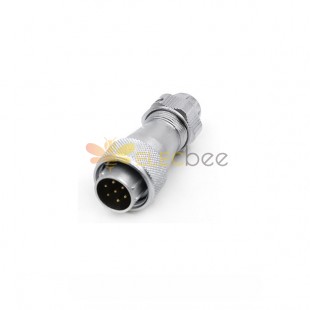 WF16-7pin TE Plug Male Plug with metal clamping-nut Straight Waterproof Aviation Connector