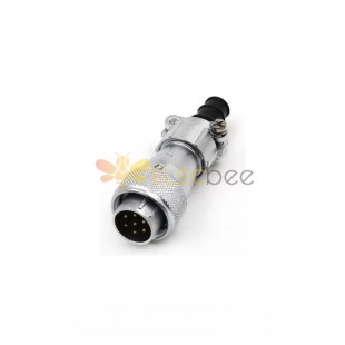 WF16-7pin TI Plug Male Plug with cable clamping plates Straight Waterproof Aviation Connector