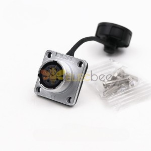 WF16/9pin Jack Z Female Receptacle Aviation Waterproof Connector Square Flange Mount