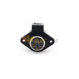 2-hole Flange Socket with Cap Panel Mount Female Receptacle ZM 5pin WF20 Aviation Waterproof Connector
