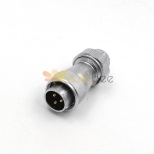 Aviation Waterproof Connector WF20/3pin TE Male Plug with metal clamping-nut Straight Connector