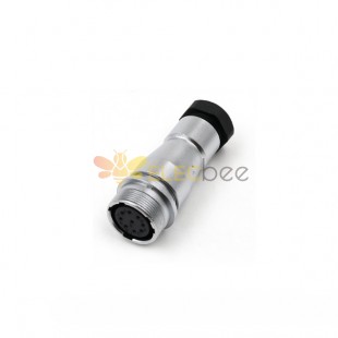 Aviation Waterproof Connector WF20/9pin Female ZA Receptacle Straight Jack with plastic clamping-nut Jack
