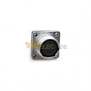 Flange Square Female Receptacle WF20-9pin Z Socket Aviation Waterproof Connector
