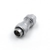 Male Plug TE WF20-2pin IP67 Plug with Straight Metal cable Clamping-nut Waterproof Connector