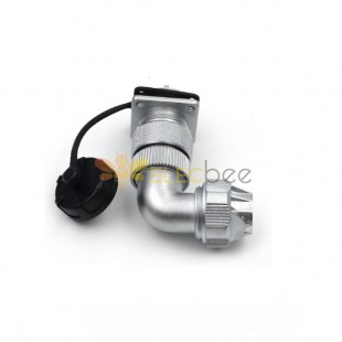 Right Angle Male Plug and Female Socket TU/Z Waterproof Aviation Connector WF20-8pin Connector