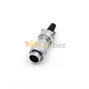 Straight Male Plug with cable clamping plates WF20-9pin TI Aviation Waterproof Connector