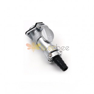 WF20/15pin TI+ZG Male Plug and Female Socket with Cap Panel Mount Flange Jack Waterproof Connector