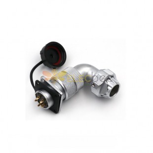 WF20/5pin Aviation Waterproof Connector Right Angle TU/Z Male Plug and Female Socket