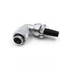 WF20-5pin TV Plug Male Plug Plug with Angled back shell and Cable Clamping plates Waterproof Aviation Connector
