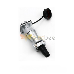 WF20-7pin Aviation Circular Connector Straight Cable TI+Z Male Plug and Female Square Socket Waterproof