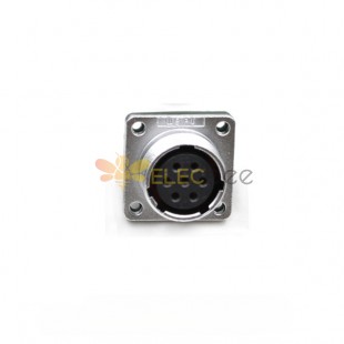 WF20/7pin Jack Z Female Receptacle Aviation Waterproof Connector Square Flange Mount