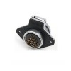 WF28/12pin TI+ZG Male Plug and Female Socket with Cap Panel Mount Flange Jack Waterproof Connector