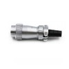6pin TI+ZG WF32 series 2-hole Flange Socket with Cap and Straight Male Plug Aviation Waterproof Connector