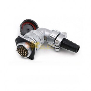 Male Plug and Female Socket WF32/12pin Connector Right Angle TV/Z Aviation Circular Connector