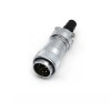 WF32-10pin Aviation Circular Connector TI+ZG 2-hole Flange Socket with Cap and Straight Male Plug Waterproof