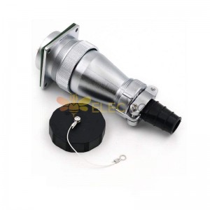 38pin Flange Socket and Straight Plug WF48 series TI+Z Male plug and Female Receptacle