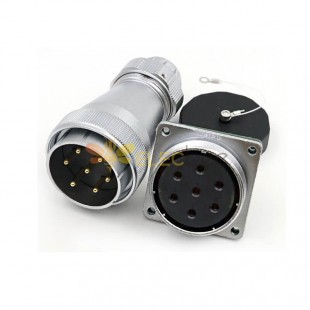 Aviation Circular Waterproof Male Plug and Female Socket TE+Z WF48/7 pin Straight Connector