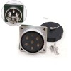 Aviation Male Plug and Female Socket WF55/7 pin Right Angle TV+Z Waterproof Circular Connector