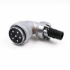 Aviation Male Plug and Female Socket WF55/7 pin Right Angle TV+Z Waterproof Circular Connector