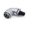 Aviation Waterproof Connector WF48/5pin TV+Z Bending Right Angle Male Plug and Female Receptacle
