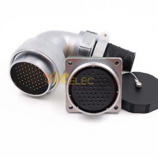Aviation Waterproof Connector WF55/61pin TV+Z Bending Right Angle Male Plug and Female Receptacle