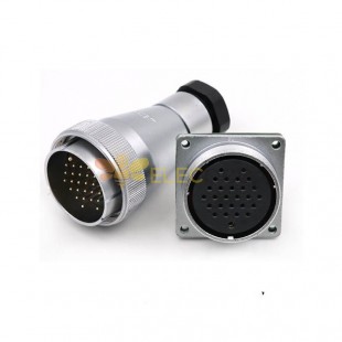 WF48/27pin TA+Z Straight Waterproof Connector Male Plug and Square Female Socket Connector