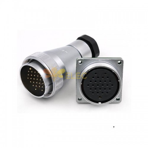 WF48/27pin TA+Z Straight Waterproof Connector Male Plug and Square Female Socket Connector