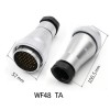 WF48-5芯TA+ZA 對接螺母壓緊插頭插座 防水連接器 公頭母座