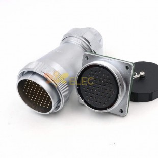 WF55 series 61pin Male Plug and Female Socket TE+Z Straight Aviation Waterproof Connector