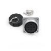 WF40-9pin Aviation Circular Waterproof Connector Straight Cable TI+Z Male Plug and Female Square Socket