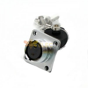 WS16 2pin Heavy Power Connector, 2pin Female Socket 10A 500V High Voltage Industrial Socket