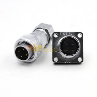 WS16 4Pin TP + Z male and female one Pair Electrical Connector Plug Socket,5A Circular Waterproof Connector