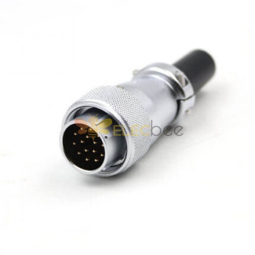 Male Plug With Pvc Sleeve 15 Pin Metallic Cable Wire Connector WS20-TQ