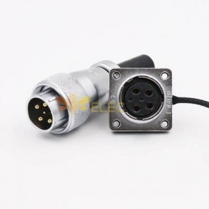 WS20 6pin Aviation Plug Connector φ20mm Panel Cut Power Cable Connector Panel Mount