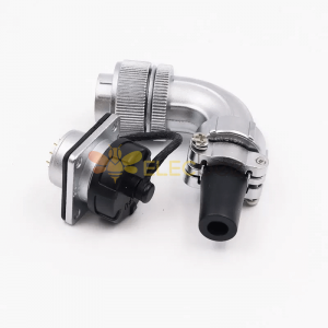 WS20 8Pin Aviation Connector Angled Plug and Panel Mount Metal Threaded Panel M20 Waterproof Connector (TS+Z)
