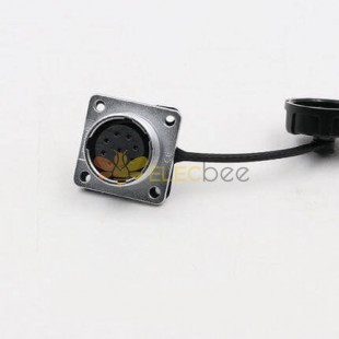 WS20 9Pin Aviation Connector Female Socket Waterproof Metal Threaded Panel M20 Outdoor LED Industrial Equipment