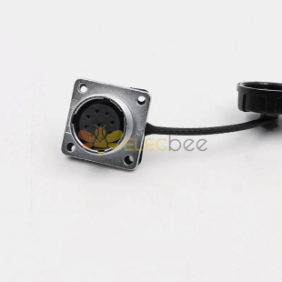 WS20 9Pin Aviation Connector Female Socket Waterproof Metal Threaded Panel M20 Outdoor LED Industrial Equipment (WS20, Z, 9pin)