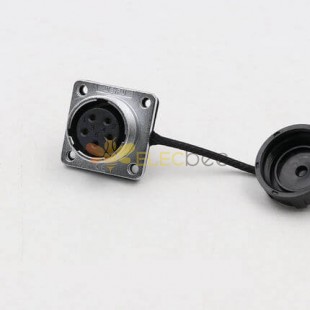 WS20-Z 5Pin Female Panel Mount Socket 20MM Metal Shell Aviation Connector