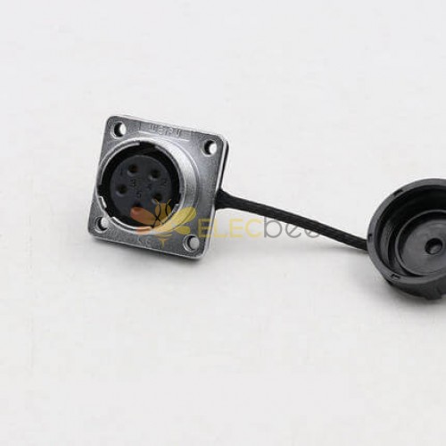 WS20-Z 5Pin Female Panel Mount Socket 20MM Metal Shell Aviation Connector