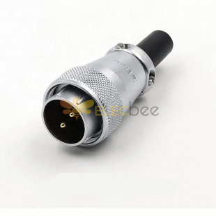 WS24 2PIN Metal Power Connector Electrical Waterproof Power Supply Male Plug Connector 2PIN