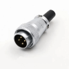 WS24 4Pin Aviation Connector Male Plug Wasserdichte Metallgewindeplatte M24 Outdoor für LED
