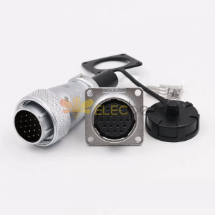 WS24 TQ+Z 19 pin Power Cable Connector,Aviation 400V High Voltage Connector